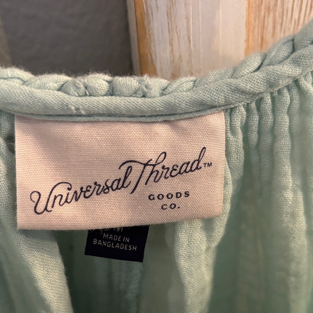 Nwt universal thread Light Green Camisole Top braided trim - Picture 3 of 6